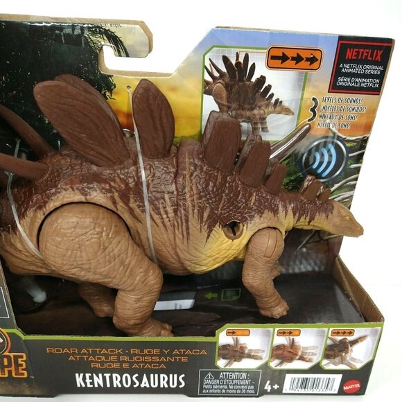 Jurassic World Camp Cretaceous Kentrosaurus Roar Attack Figure with Sound Mattel - Picture 3 of 8